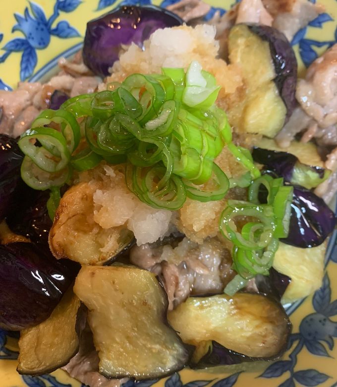 豚肉となすのさっぱりおろしポン酢 2人分