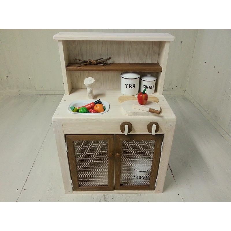 おままごとキッチン 手作り 木製 誕生日 出産祝い ままごとキッチン 知育玩具 : ハンドメイド家具 うらら ヤフー店 - 通販 -Yahoo!ショッピング
