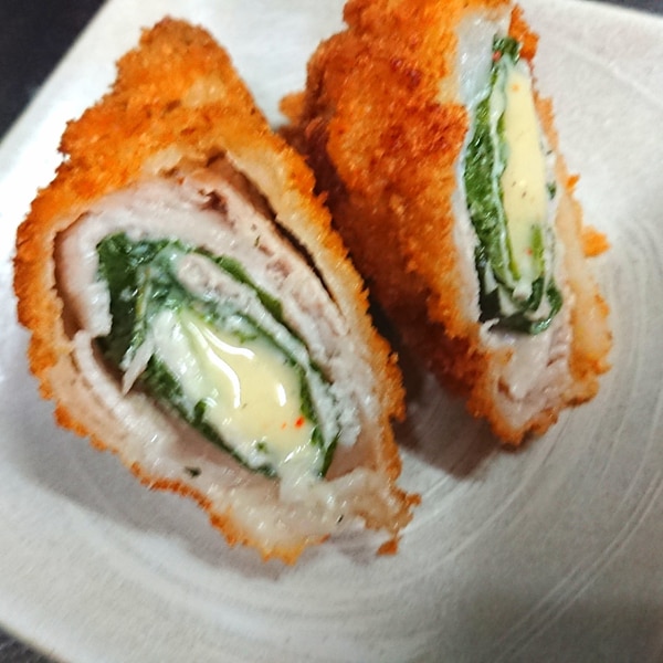 豚肉の梅肉チーズ巻きフライ