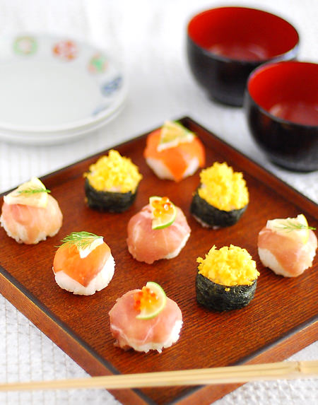 カラフル手まり寿司の作り方