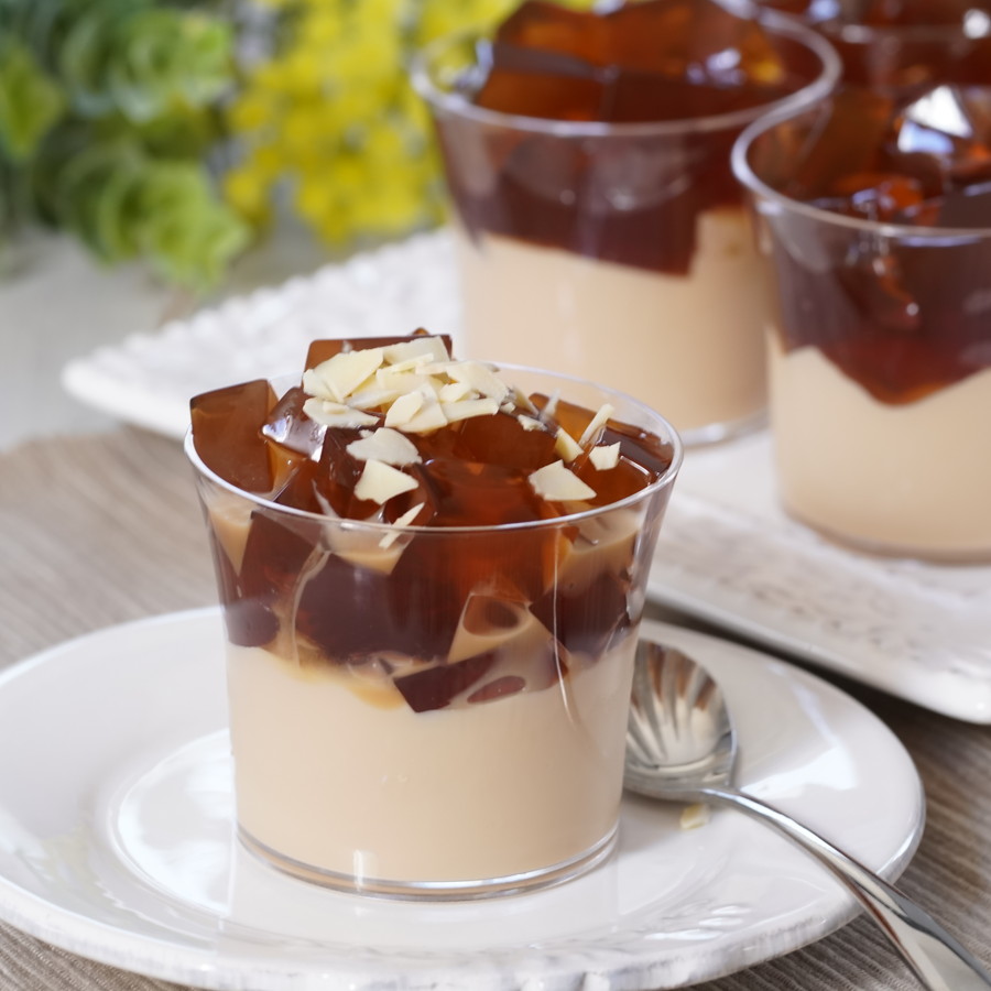 簡単おやつ★2層のフルーツゼリ