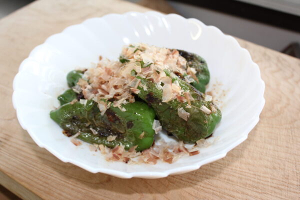 ピーマンとじゃこのおかか炒め