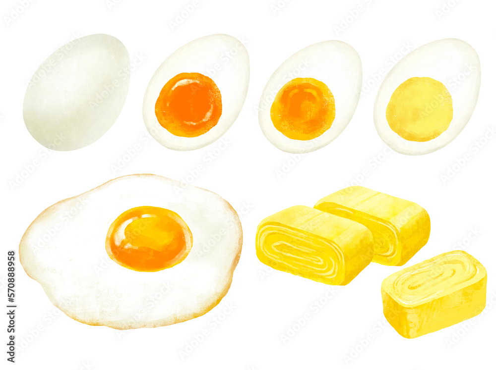 美味しそうな目玉焼きの無料イラスト - 朝食の素材 - チコデザ