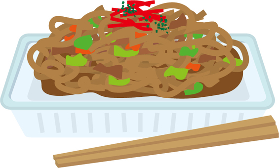 パックの焼きそば – 無料で使える、フリーイラストWEBサイト「かくすた」