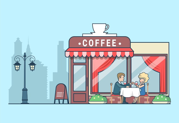 ナチュラルカフェ イラスト - ArtMon イラストレーション