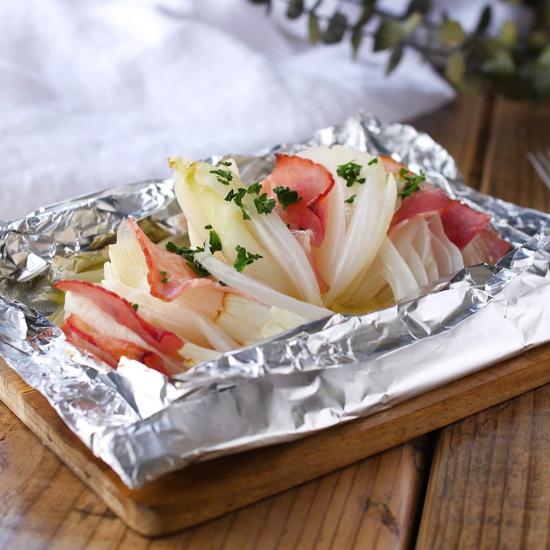 ＢＢＱに♪新玉ねぎの焼き物