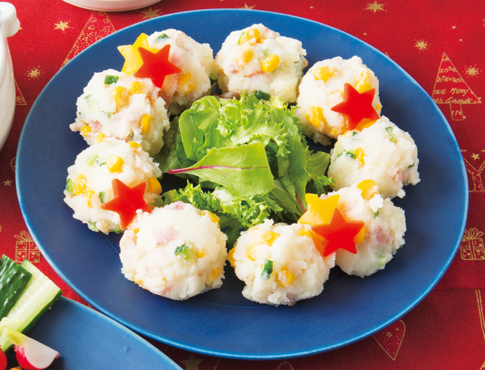 〖 簡単のせるだけ🥦🌟ポテサラツリー 〗