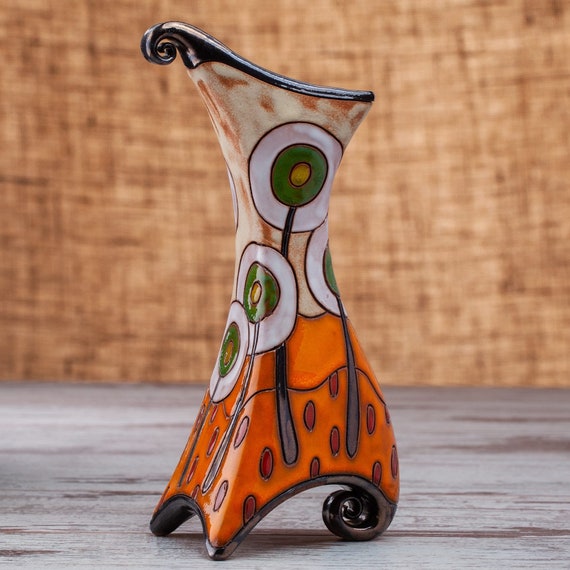 ☆花瓶 陶器 手作り陶器の花器