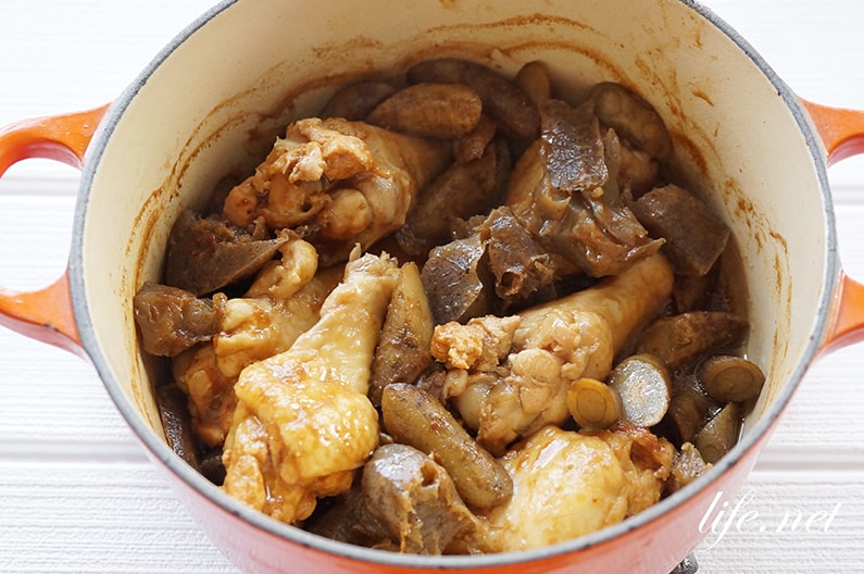 手羽元とじゃがもの辛みそ煮