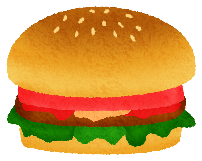 ハンバーガー ファーストフード 野菜バーガーイラスト画像とPSDフリー素材透過の無料ダウンロード - Pngtree