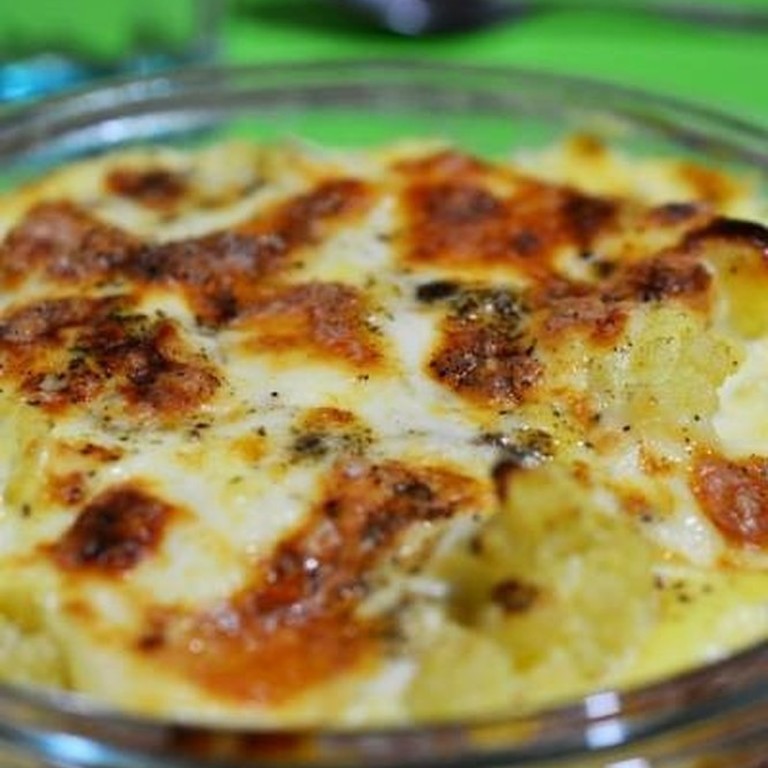 「キューピー３分クッキング」カリフラワーと生ハムのグラタン