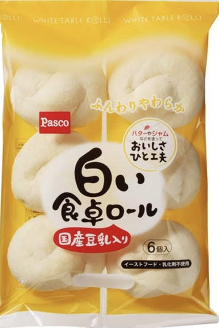 しっとり柔らか、うっすらまろやかな甘味、白い食卓ロール国産豆乳入り: とものスナックタイム