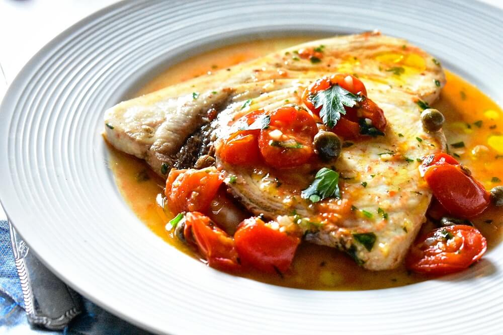 簡単イタリアン！白身魚のソテー トマトソースがけ』魔法のフライパン