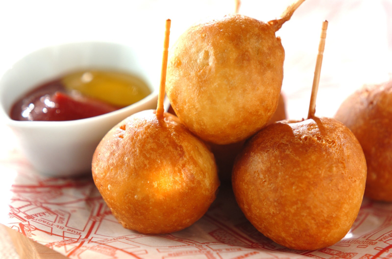 サクッとふんわり☆Hmでアメリカンドッグ by だのん☆彡クックパッド簡単おいしいみんなのレシピが392万品