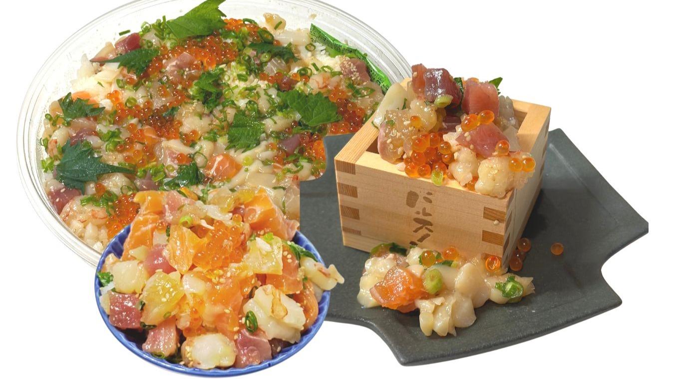 昨晩はコストコで買った巨大な海鮮ちらし寿司を2人で🏠 食べれるか心配だったけどめちゃうまくて全然食べれました🍣 コストコ最高！ コストコ