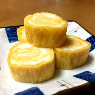 卵黄だけで作った卵焼き～☆