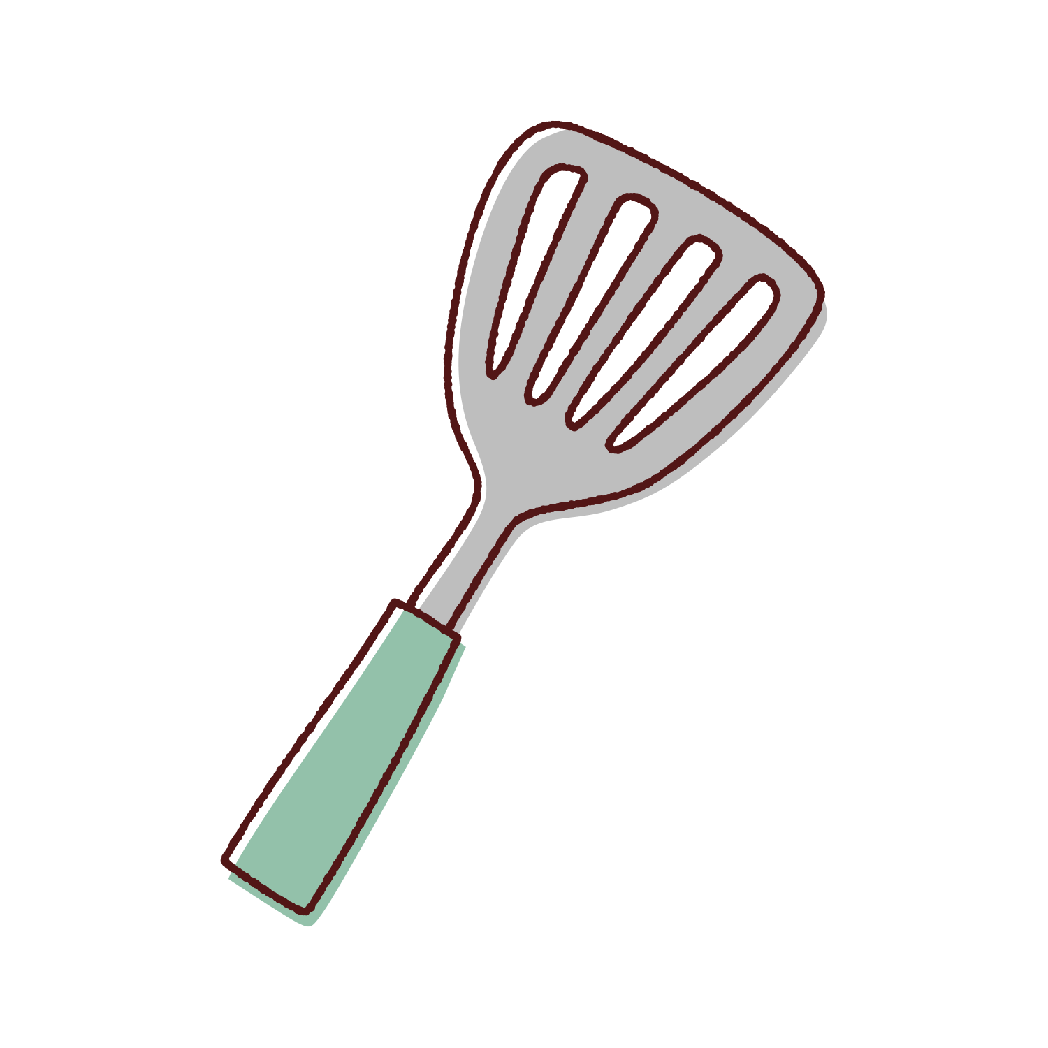 シンプルな黒いフライ返しのイラストのイラスト素材118666874- PIXTA