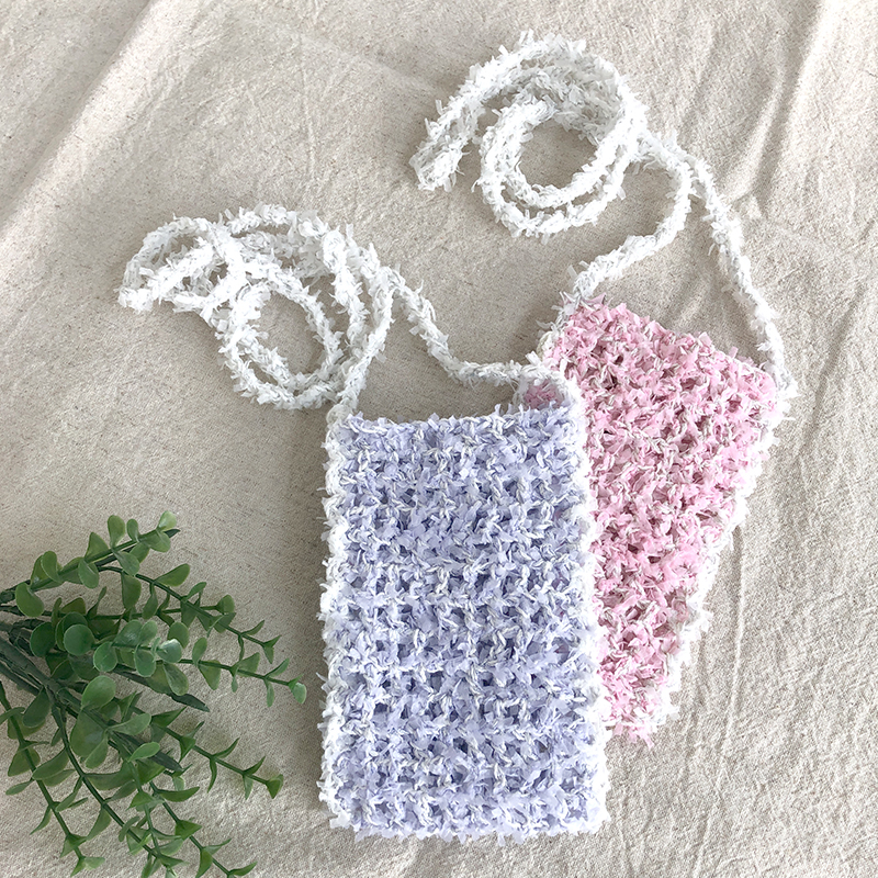 初心者向け。簡単毛糸のポーチ🌸48針編み機があるともっと簡単に作れますリサイクルポリエステル毛糸毛糸ポーチQJH編み機ハンドメイド ハンドメイドの毛糸ポーチ＊目立った汚れなどはないですが、経年ご理解いただける方へ