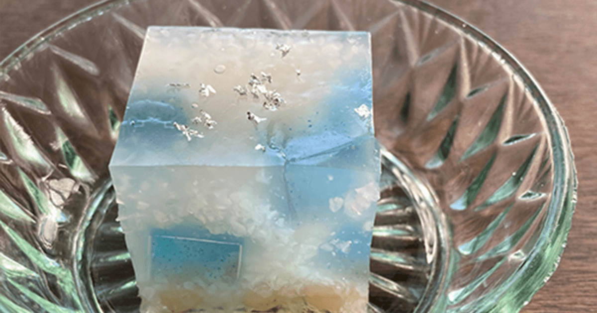 阪神梅田本店「和菓子のミライ」“ガラス作品”着想の寒天菓子＆“ナッツ型”最中など新しい和菓子が集結 - E・レシピ 1 2ページ