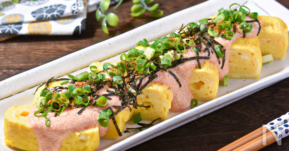 たらこソースのだし巻き卵 白だしで簡単♪居酒屋メニュ