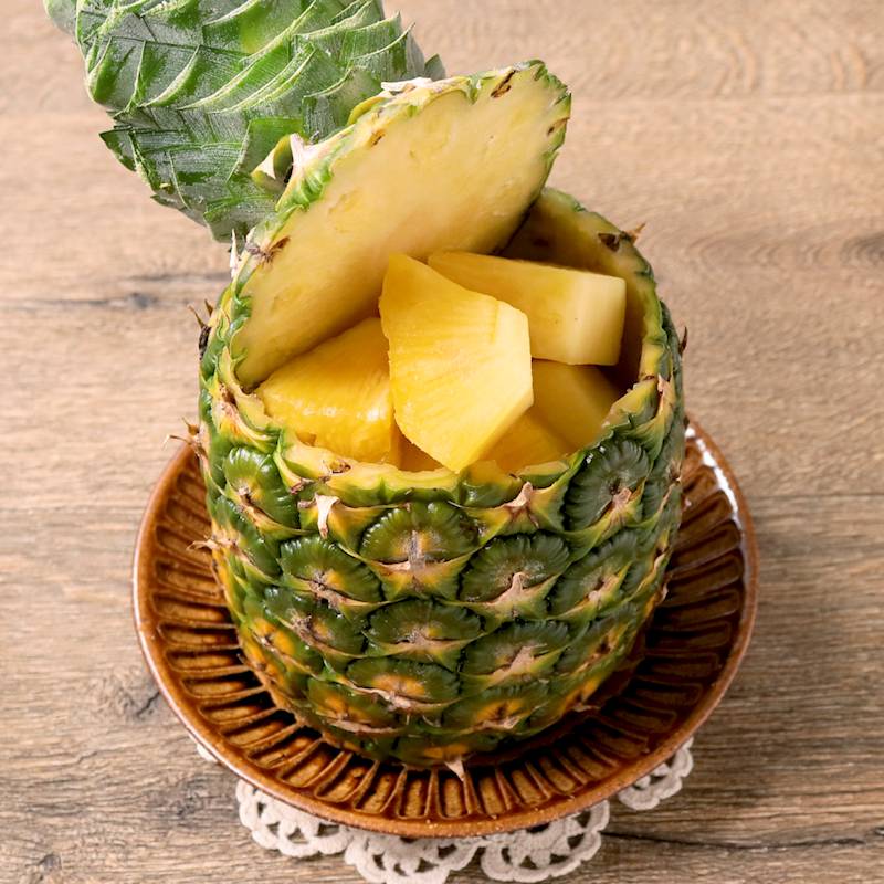 パインのおしゃれな切り方 パイナップルうさぎバナナとパイナップルの情報発信バナナ・パイン研究所