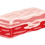 食べ物・お肉 ハム・ベーコン・ウインナーの食肉加工品セットフタバのフリーイラスト