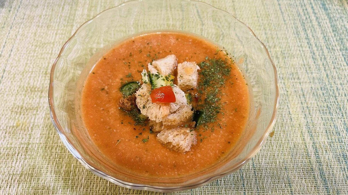 トマトジュースで簡単ガスパチョ