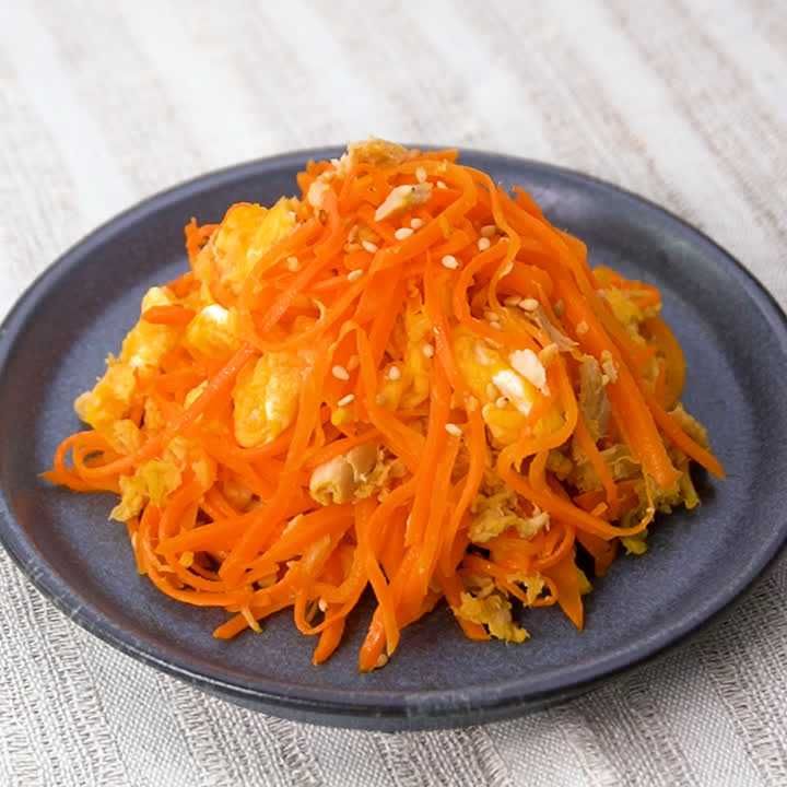 人参だけで☆簡単一品！お弁当◎人参のめんつゆ炒め