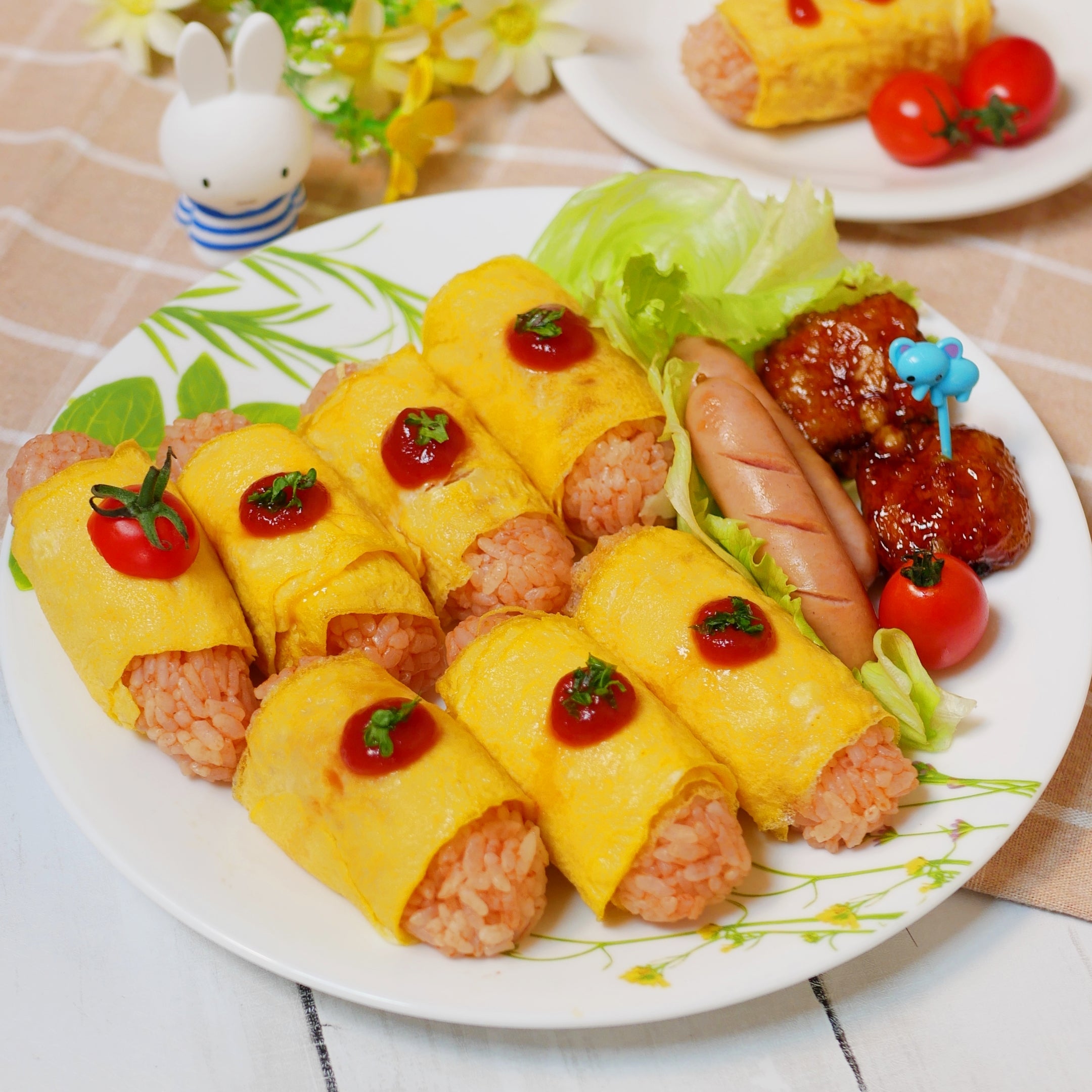 レンジで簡単！まんまるオムライス