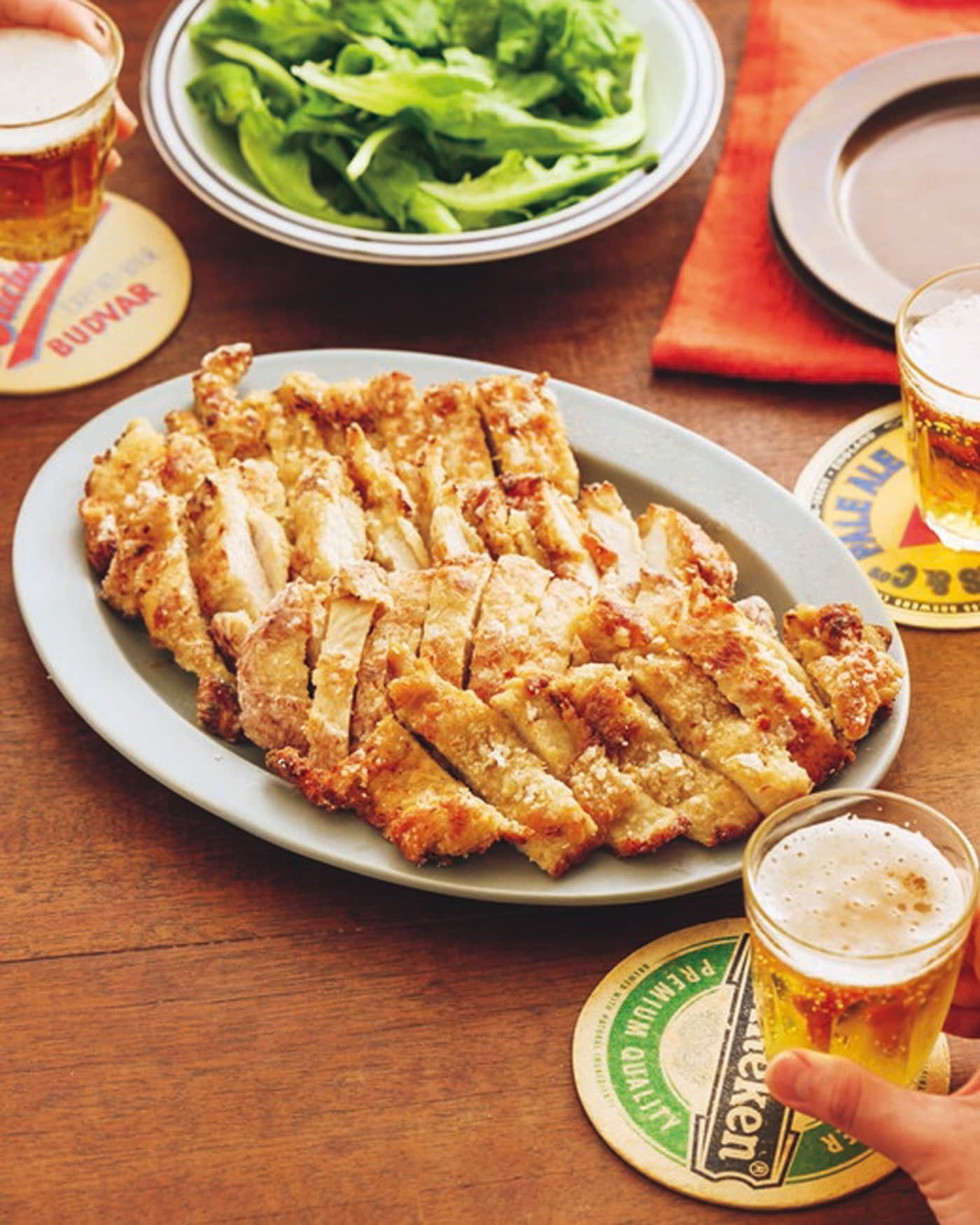 秘密は２つの粉！カリカリ鶏むねスティック焼き 切り方図解