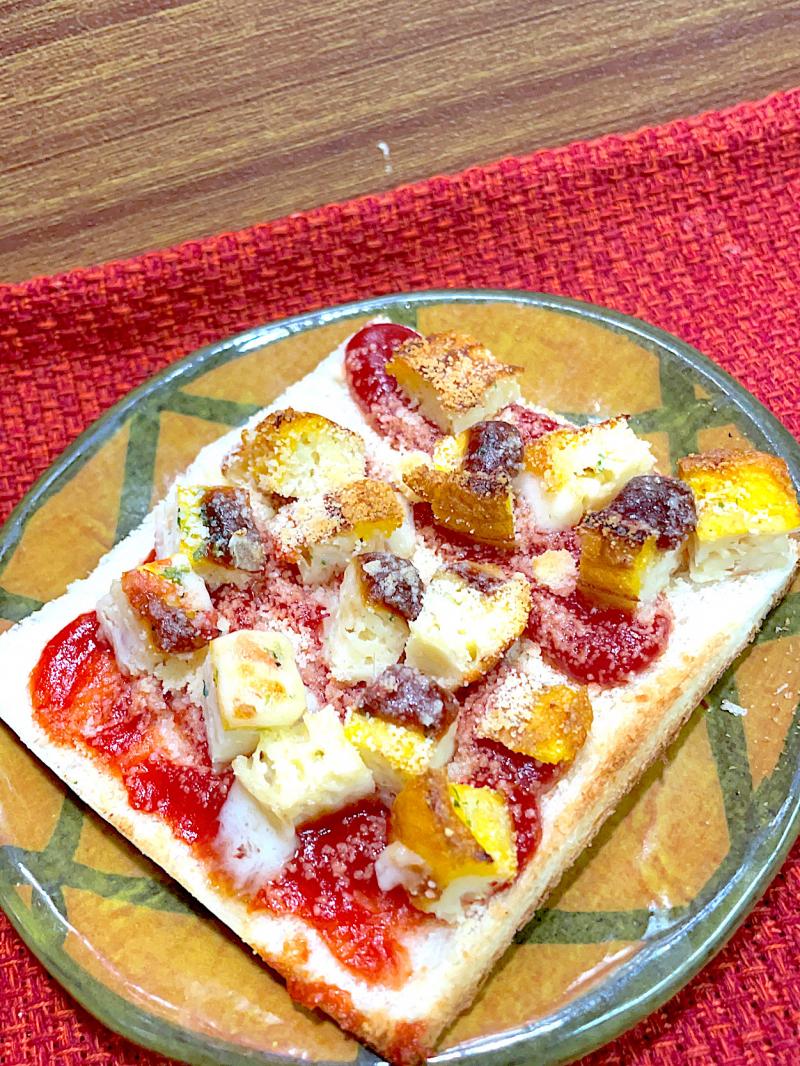 ソース＆マヨネーズでお好み焼き風トースト♪