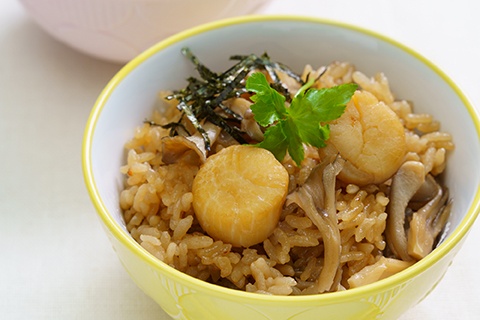 ほたて貝柱の炊き込みごはん