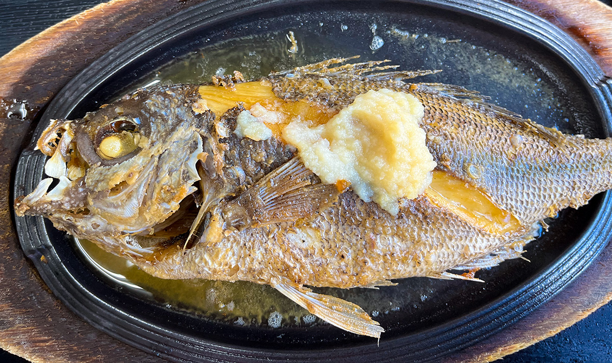 タマンのシークヮーサーバターソース焼き