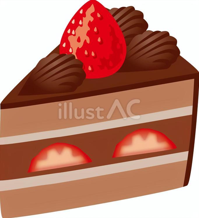 チョコレートのホイップカップケーキイラストのフリー素材イラストイメージ