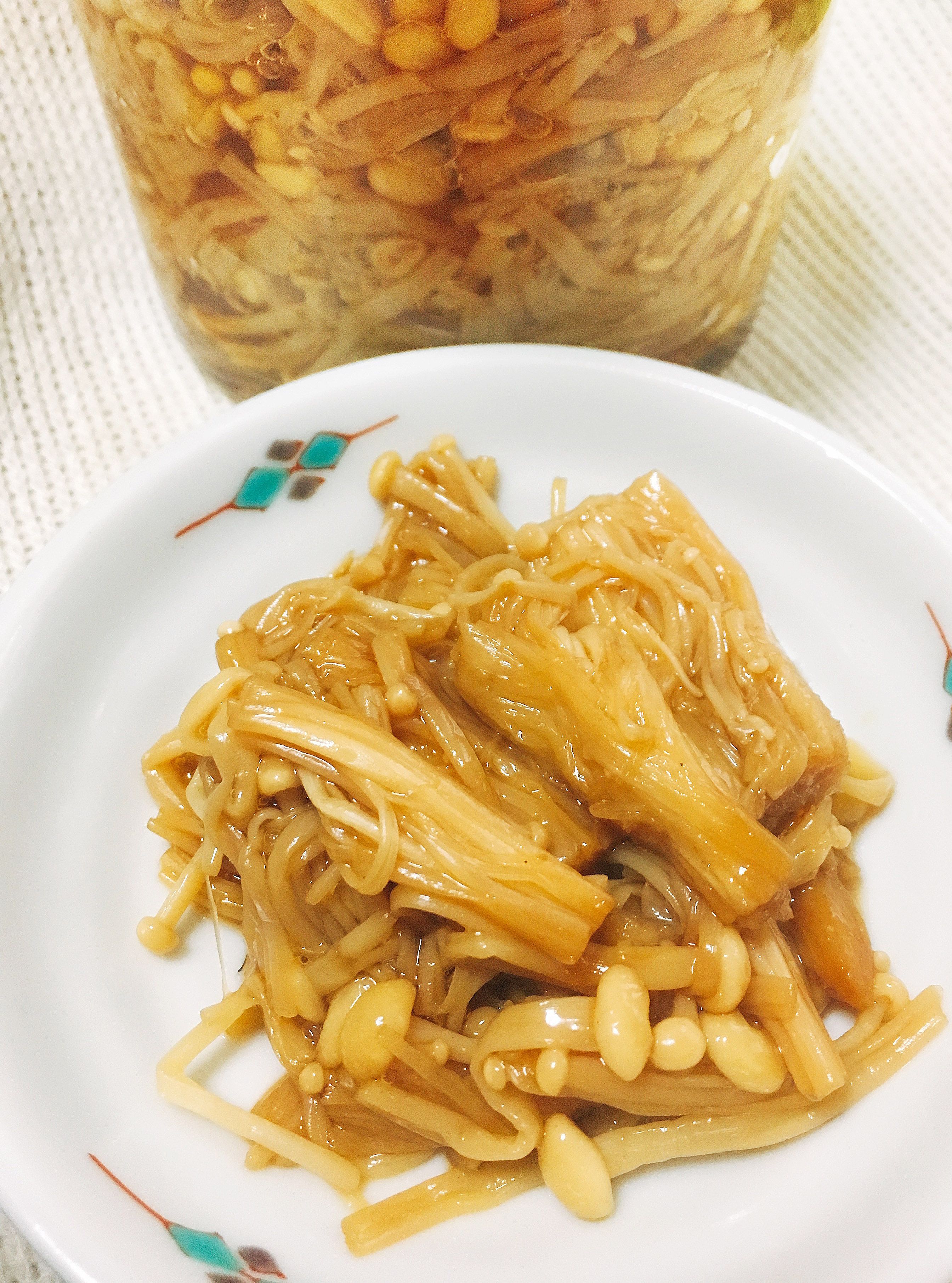 極めるなめたけレシピ 安価で簡単えのき茸でなめたけ作り！最高のご飯のお供♪