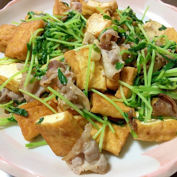 レタスと豚こまの中華風フライパン蒸し