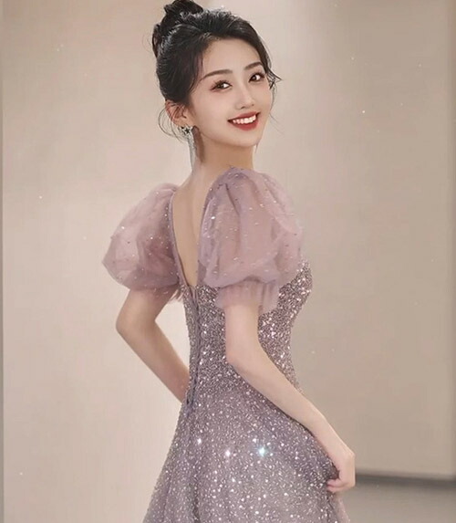 ドレスプラス DRESS+ ワンピース ドレス レース袖 ミモレ丈 結婚式 披露宴 食事会スモークピンク-ファッション通販 FASHIONWALKER