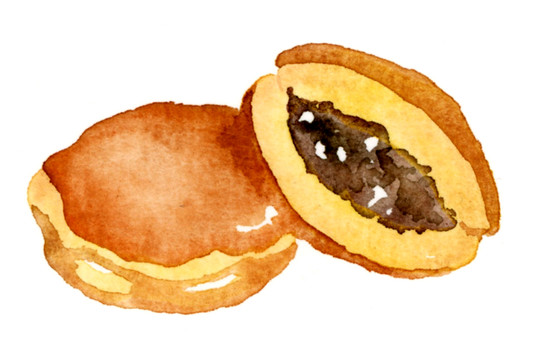 どら焼きの無料ベクターイラスト素材 - PICaboo!ピカブー！無料ベクターイラスト素材