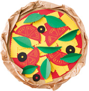 画帳製作『ピザ』 すみれグループ