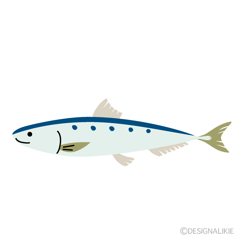 鰯 いわし のイラストイラスト無料・かわいいテンプレート