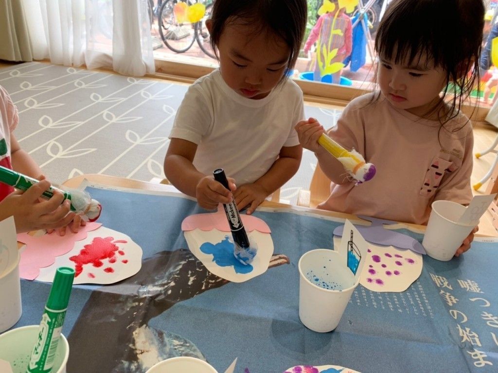 年中組 製作あそび～かき氷作り～新潟中央幼稚園