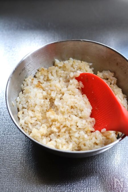 めんつゆdeしらす入り焼きおにぎり☆