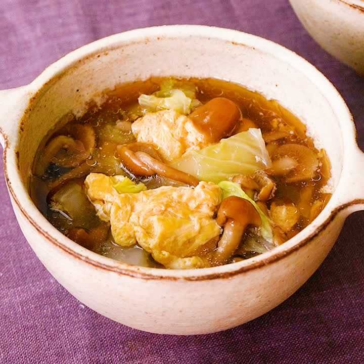 なめこの中華風卵スープ