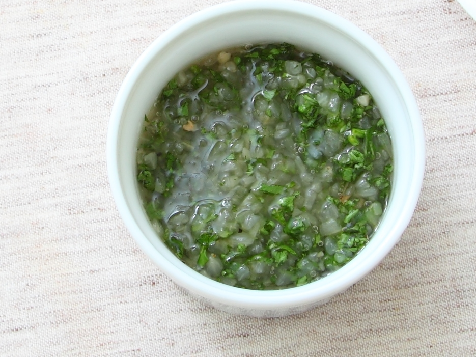 「男子ごはん」夏野菜のパセリソース