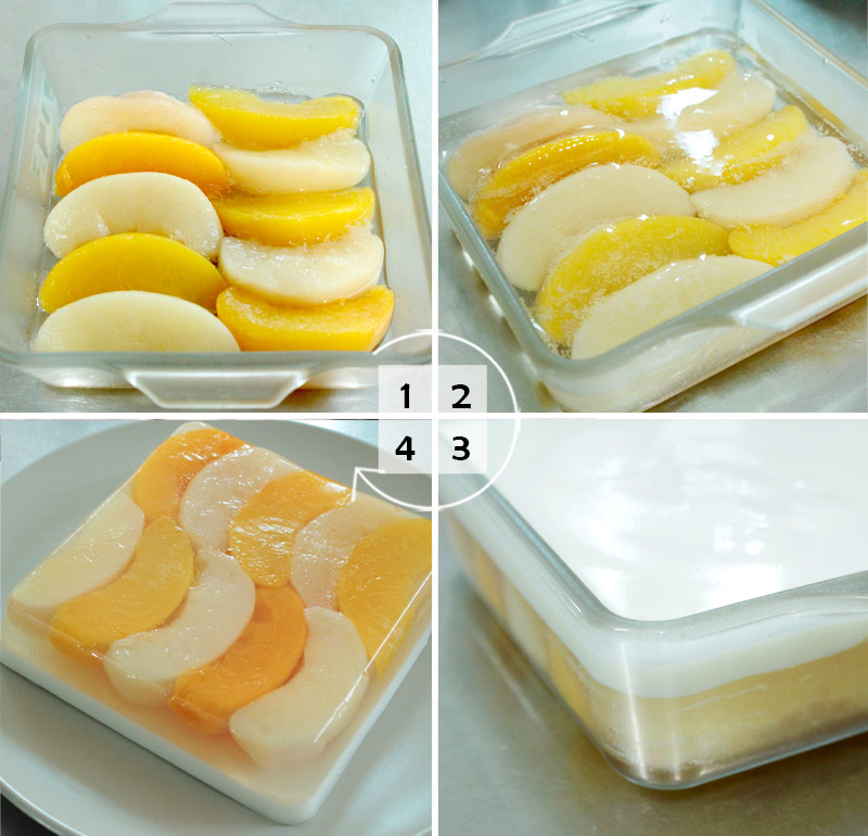 シャインマスカットとミルクの２層ゼリー。miyukiのスマイルキッチン