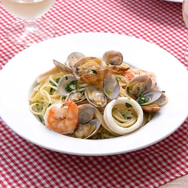 青じそたっぷり～○○も合う！？『シーフードミックスの和風パスタ』まちゃみ♪ママ〜時短、節約、手抜きレシピ 日置市 ピアノ講師&健康管理士