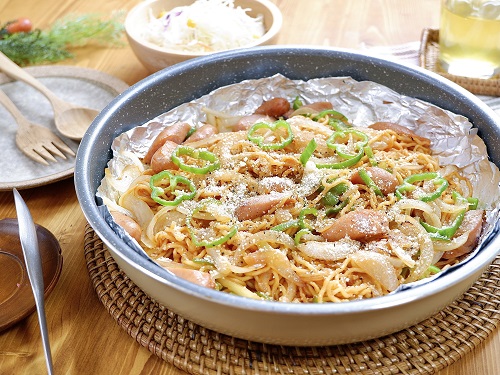 手打ち麺で作る焼きそば