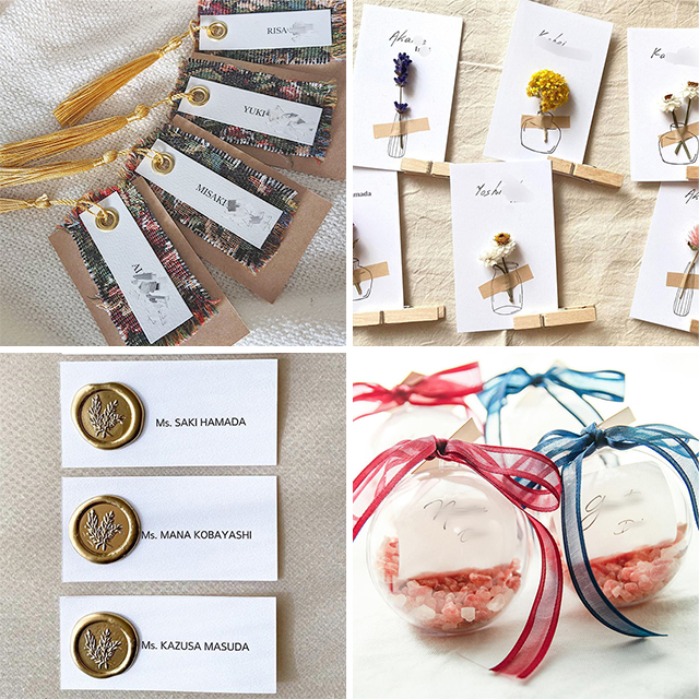 結婚式でマネしたい♪手作り席札のアイディア集 作り方手順付結婚式場相談なら札幌コンシェル