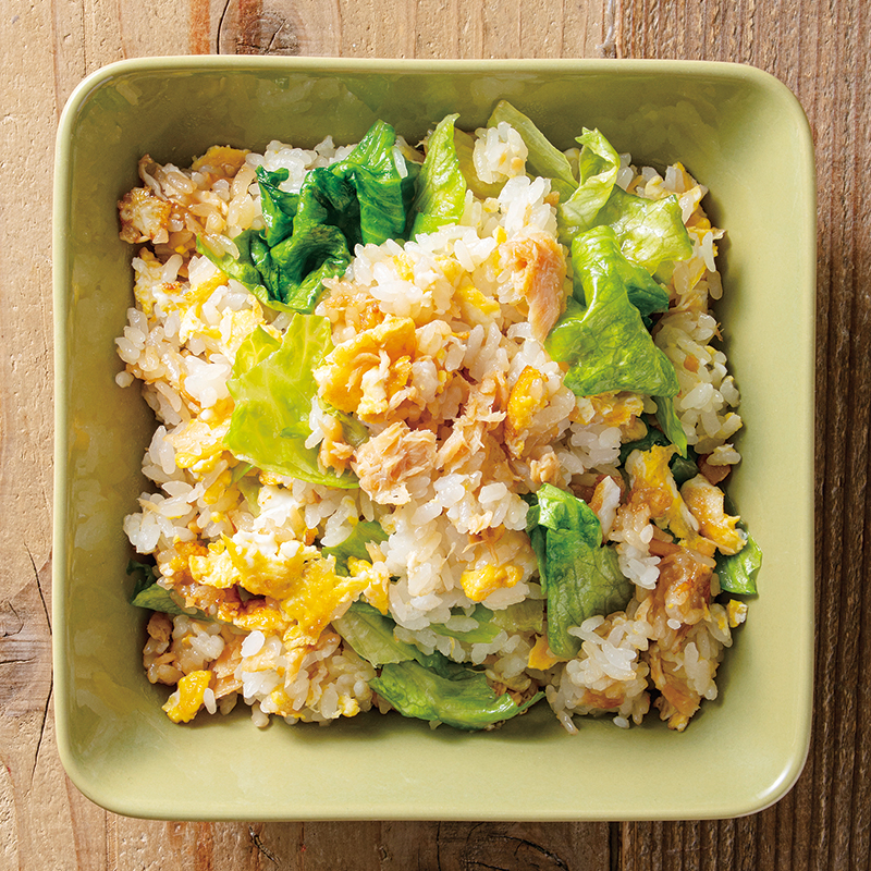 焼き鮭のほぐし身チャーハン