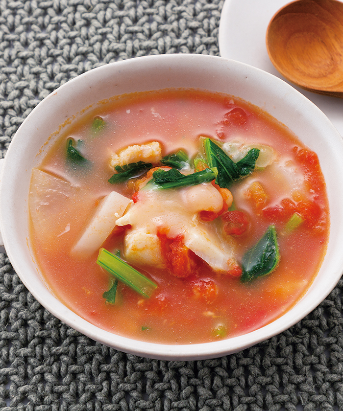 本格ハヤシライスの献立 副菜：ゆで野菜のサラダ、汁物：ほうれん草とベーコンのスープ 献立・メニュー 味の素パーク たべる楽しさを、もっと